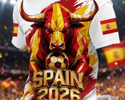 Spain 2026 FIFA World Cup T-Shirt Spain National Soccer Team Merch Fan Gears