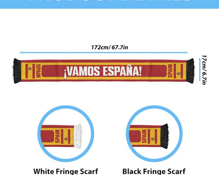 Spain 2026 Football Personalised Soccer Scarf Vamos Espana