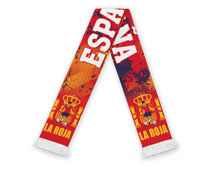 Spain 2026 Football Soccer Scarf La Roja Grunge Curve Stylized