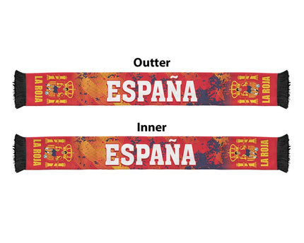Spain 2026 Football Soccer Scarf La Roja Grunge Curve Stylized