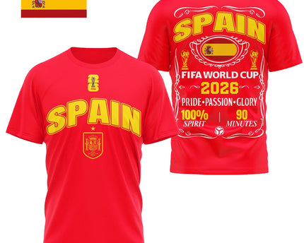 Spain FIFA World Cup 2026 Merch Pride Passion Glory T-Shirt Switzerland Team Merch Fan Gifts