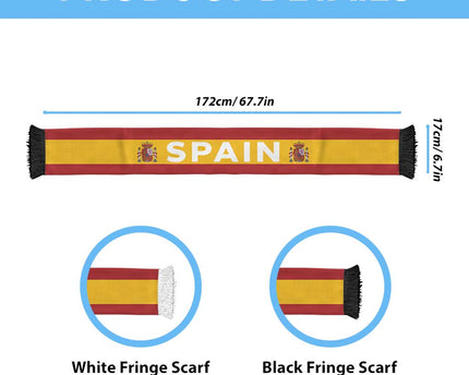 Spain Football 2026 Soccer Scarf Flag Style