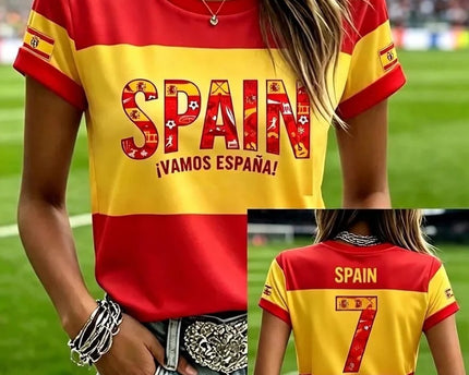 Spain Soccer FIFA World Cup 2026 T-Shirt Spanish National Football Team Shirt Fan Gear