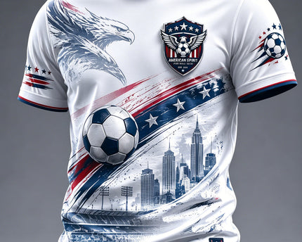 Men's USA Football Printed T-shirt