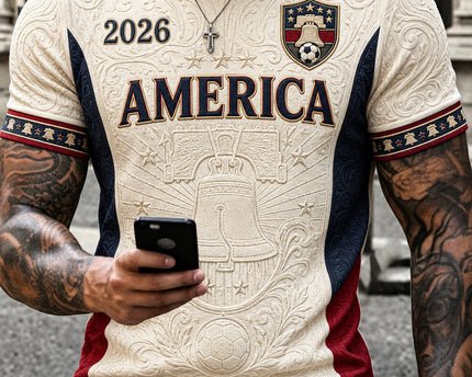Men's Gift For Soccer Fans Print Casual Short Sleeve T-shirt