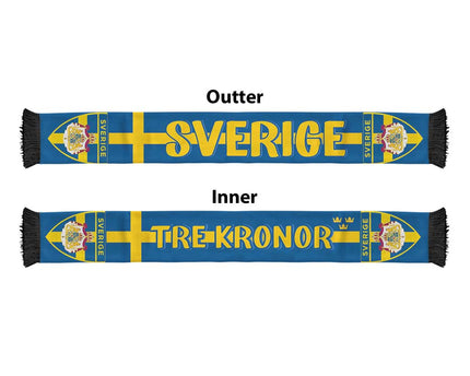 Sweden 2026 Football Soccer Scarf Sverige Go Blagult