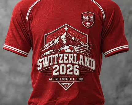 Swiss Switzerland FIFA World Cup 2026 T-Shirt Switzerland National Team Merch Soccer Enthusiast Gifts