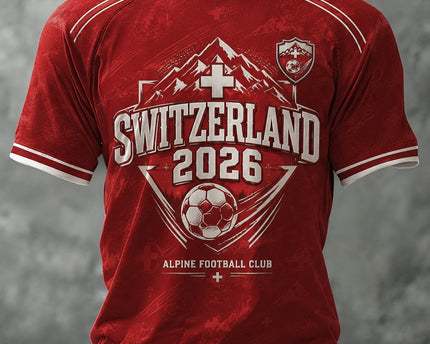 Swiss Switzerland FIFA World Cup 2026 T-Shirt Switzerland National Team Merch Soccer Tournament Gifts