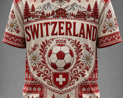 Swiss Switzerland FIFA World Cup 2026 T-Shirt Switzerland National Team Merch Unique Gifts For Soccer Lovers