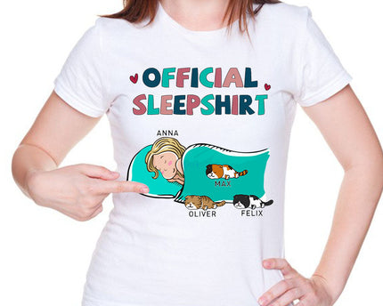 Cat Official Sleepshirt - Personalized Custom Unisex T-shirt