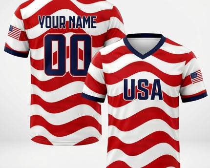 The "Team USA" Personalized Patriotic Sports Jersey