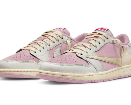 Men's Travis Scott x Air Jordan 1 Retro Low ‘ Sail Pink' Shoes