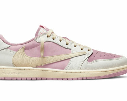 Men's Travis Scott x Air Jordan 1 Retro Low ‘ Sail Pink' Shoes