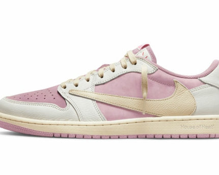 Men's Travis Scott x Air Jordan 1 Retro Low ‘ Sail Pink' Shoes