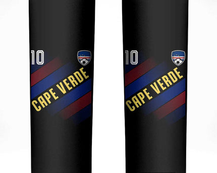 Cape Verde Soccer Jersey Style National Pride Skinny Tumbler Cabo Verde Football Fans Number 10 Athletic