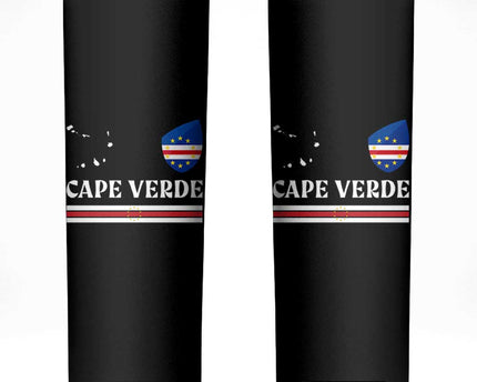 Cape Verde Country Map Shield Emblem Skinny Tumbler Cabo Verde Roots National Pride Gift