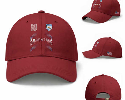 Argentina Soccer Sports Graphic Number 10 Jersey Style Baseball Cap