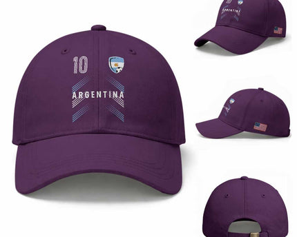 Argentina Soccer Sports Graphic Number 10 Jersey Style Baseball Cap