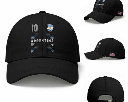 Argentina Soccer Sports Graphic Number 10 Jersey Style Baseball Cap