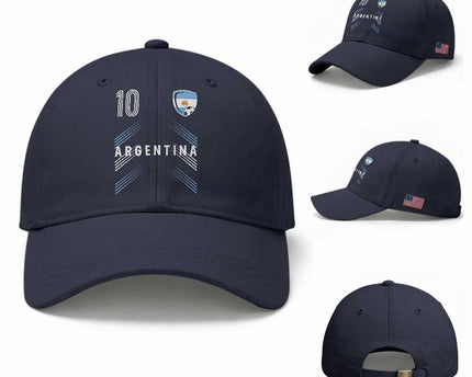 Argentina Soccer Sports Graphic Number 10 Jersey Style Baseball Cap