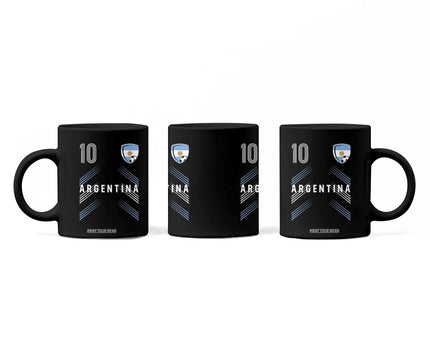 Argentina Soccer Sports Graphic Number 10 Jersey Style Coffee Mug