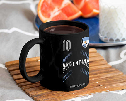 Argentina Soccer Sports Graphic Number 10 Jersey Style Coffee Mug