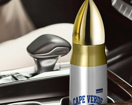 Cape Verde Blue Sharks Ocean Wave Graphic Bullet Tumbler Cabo Verde Pride Sports Fans