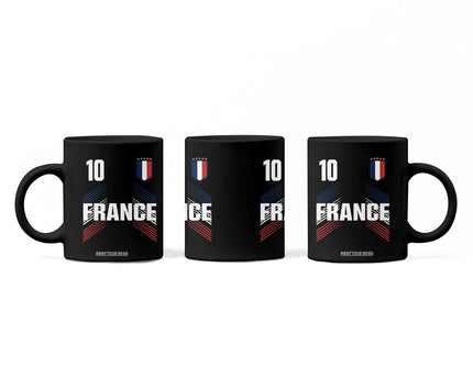 France Soccer Sports Graphic Number 10 Jersey Style Coffee Mug
