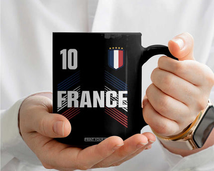 France Soccer Sports Graphic Number 10 Jersey Style Coffee Mug