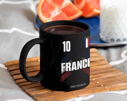 France Soccer Sports Graphic Number 10 Jersey Style Coffee Mug