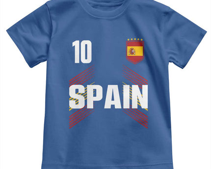 Spain Soccer Sports Graphic Number 10 Jersey Style Toddler T-Shirt