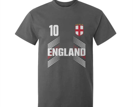 England Soccer Sports Graphic Number 10 Jersey Style T-Shirt