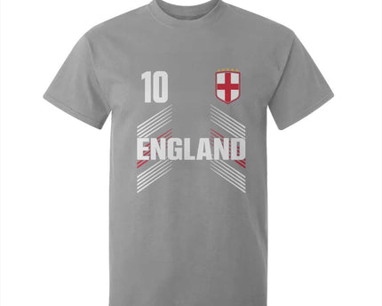 England Soccer Sports Graphic Number 10 Jersey Style T-Shirt