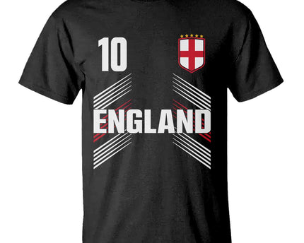 England Soccer Sports Graphic Number 10 Jersey Style T-Shirt