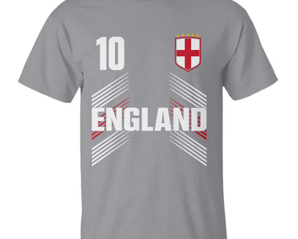 England Soccer Sports Graphic Number 10 Jersey Style T-Shirt