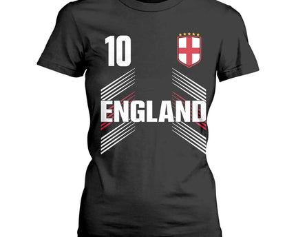England Soccer Sports Graphic Number 10 Jersey Style T-Shirt