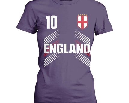 England Soccer Sports Graphic Number 10 Jersey Style T-Shirt