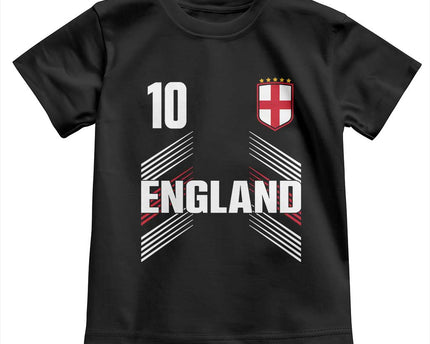 England Soccer Sports Graphic Number 10 Jersey Style Toddler T-Shirt