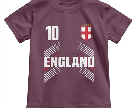 England Soccer Sports Graphic Number 10 Jersey Style Toddler T-Shirt