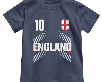 England Soccer Sports Graphic Number 10 Jersey Style Toddler T-Shirt