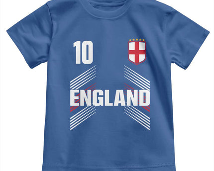 England Soccer Sports Graphic Number 10 Jersey Style Toddler T-Shirt
