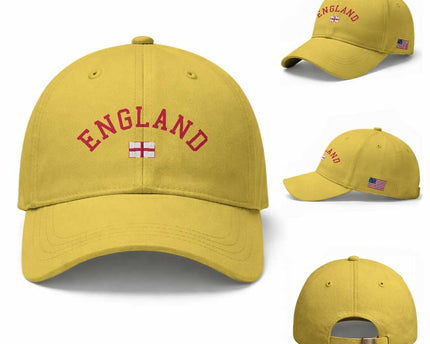 Vintage England Flag Pride Baseball Cap Patriotic St Georges Cross Heritage