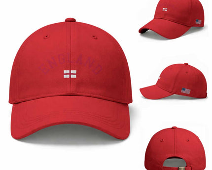 Vintage England Flag Pride Baseball Cap Patriotic St Georges Cross Heritage