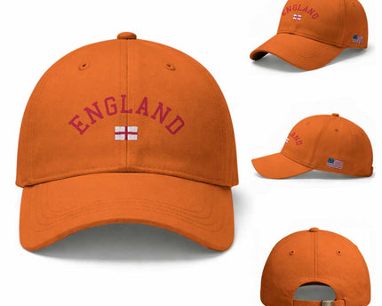 Vintage England Flag Pride Baseball Cap Patriotic St Georges Cross Heritage
