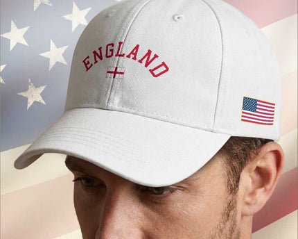 Vintage England Flag Pride Baseball Cap Patriotic St Georges Cross Heritage