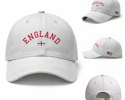Vintage England Flag Pride Baseball Cap Patriotic St Georges Cross Heritage