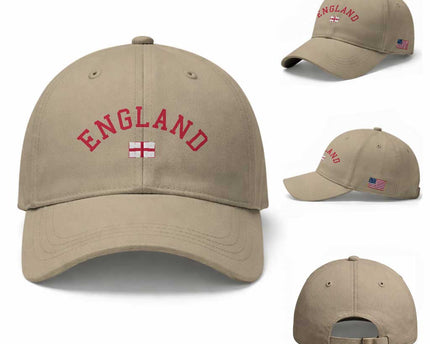 Vintage England Flag Pride Baseball Cap Patriotic St Georges Cross Heritage