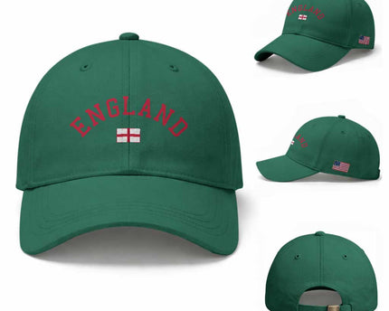 Vintage England Flag Pride Baseball Cap Patriotic St Georges Cross Heritage