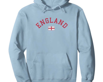 Vintage England Flag Pride Hoodie Patriotic St Georges Cross Heritage
