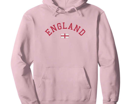 Vintage England Flag Pride Hoodie Patriotic St Georges Cross Heritage